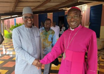 El Hadj Dr Issa Malick rend visite à l&rsquo;Archevêque de Korhogo