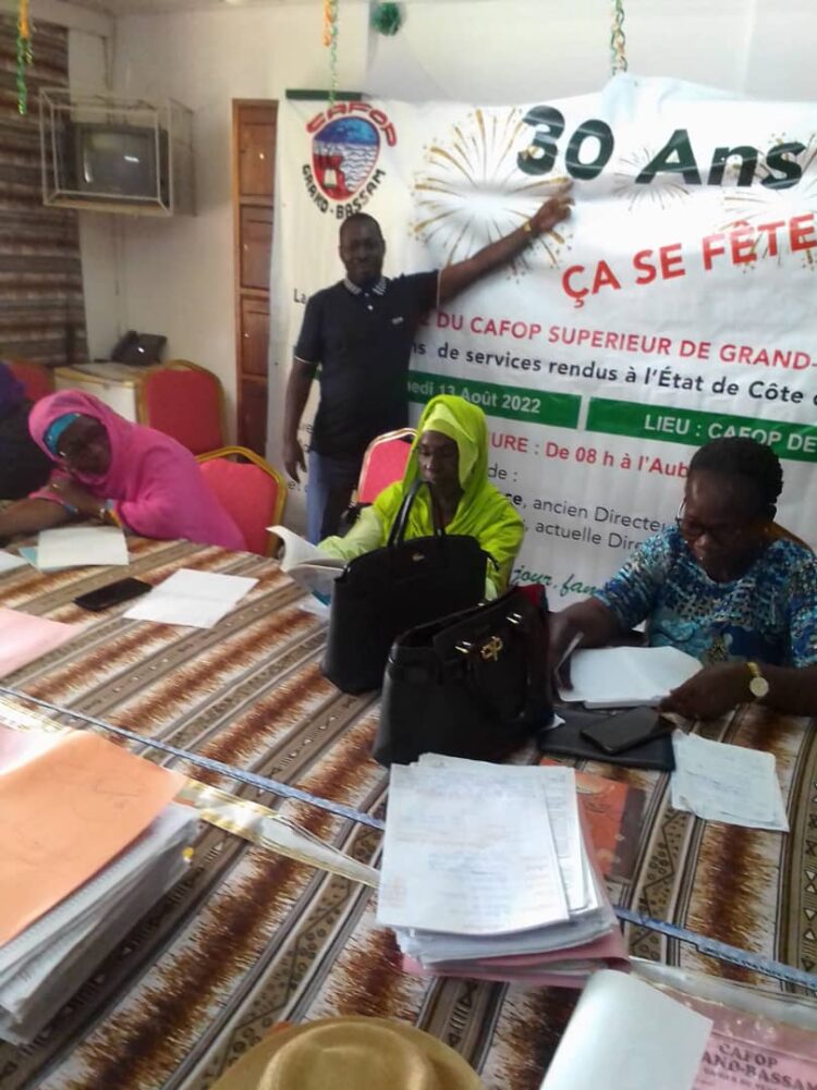 Trente ans après leur service : des anciens du Cafop de Grand-Bassam veulent se célébrer et honorer leurs formateurs