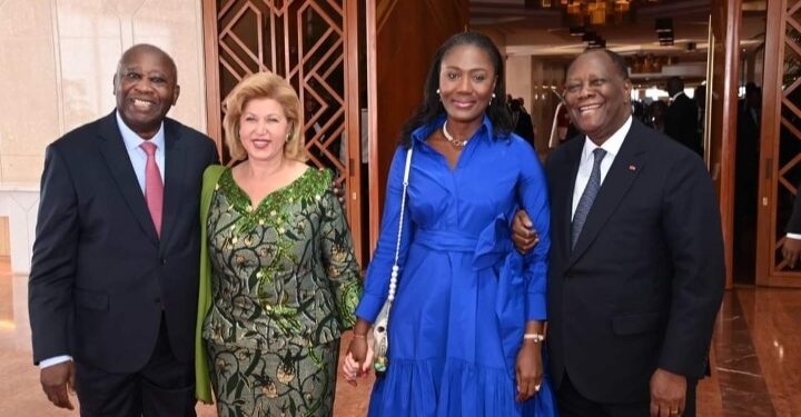 Laurent Gbagbo à la cérémonie de remise du prix Felix Houphouet Boigny à Yamoussokro