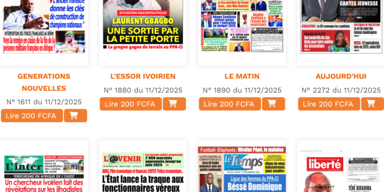 Côte d&rsquo;Ivoire /Analyse de la presse du mercredi 11 décembre : tendances politiques, enjeux sociaux, lectures opposées du pouvoir et de l’opposition…