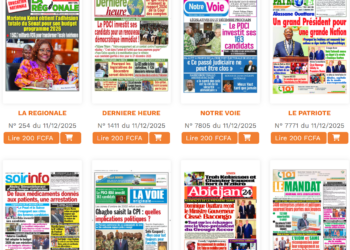 Côte d&rsquo;Ivoire /Analyse de la presse du mercredi 11 décembre : tendances politiques, enjeux sociaux, lectures opposées du pouvoir et de l’opposition…