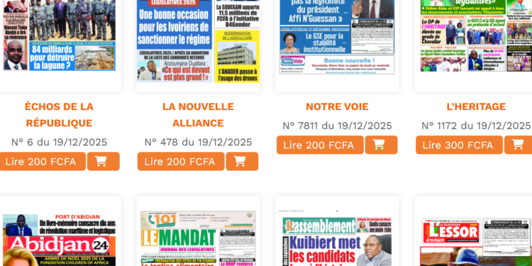 REVUE DE LA PRESSE IVOIRIENNE – 19 DÉCEMBRE 2025 : analyse des Unes et des messages politiques cachés dans la presse