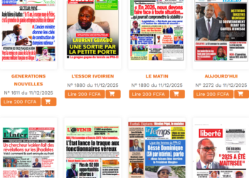 Côte d&rsquo;Ivoire /Analyse de la presse du mercredi 11 décembre : tendances politiques, enjeux sociaux, lectures opposées du pouvoir et de l’opposition…