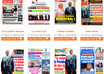 La revue de presse ivoirienne du mardi 9 décembre 2025